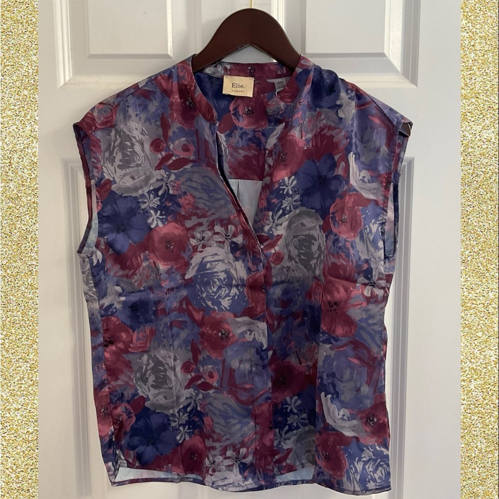 Elie Tahari Sleeveless Floral Blouse - NWT - Size XS